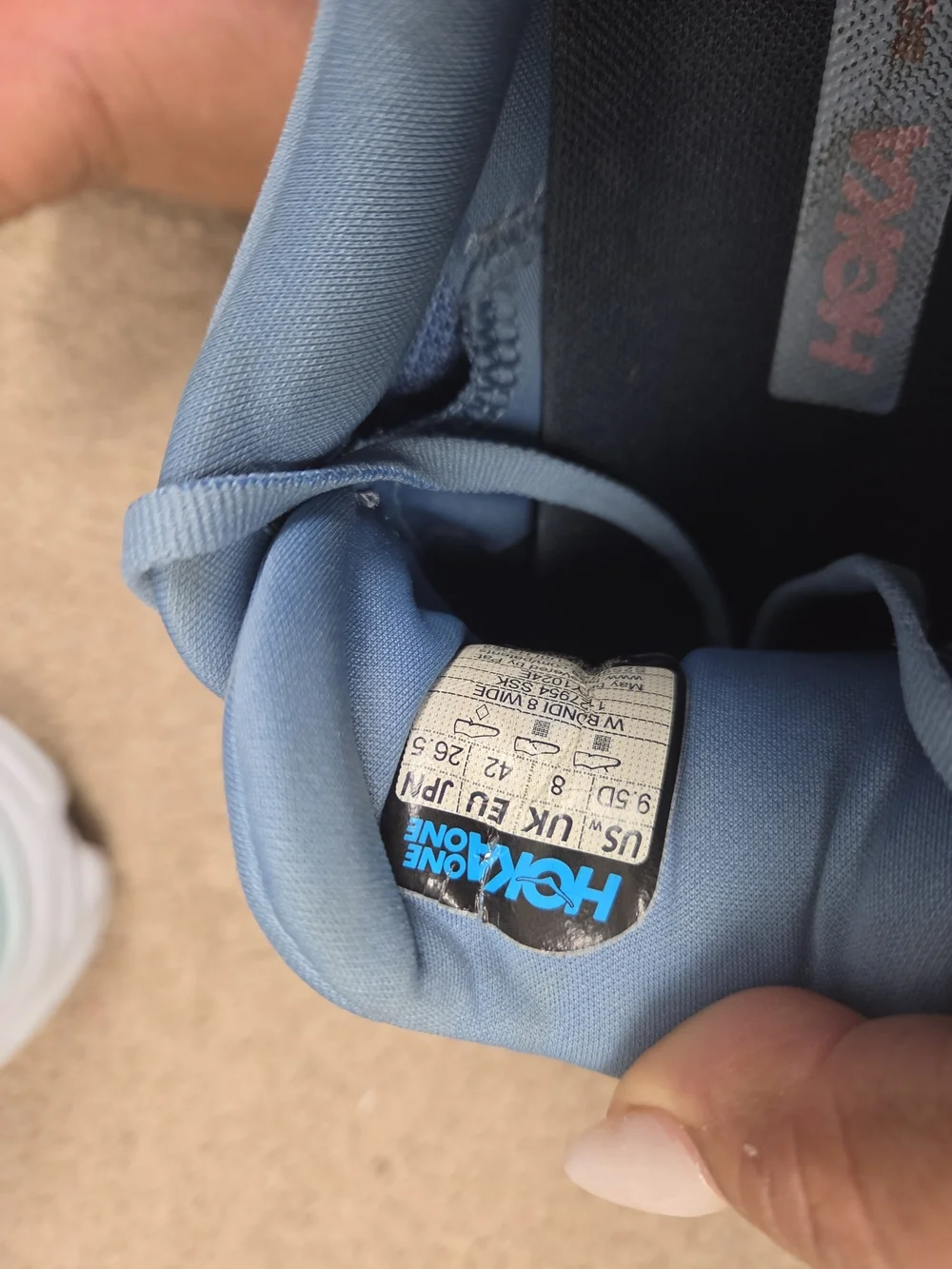 Hoka Men’s Blue Athletic Shoes with Pink Logo - Picture 5 of 7
